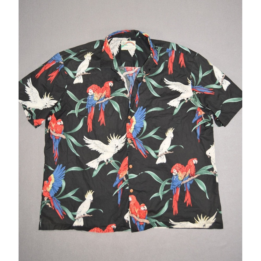 Vintage Paradise Found Shirt Mens 3XL Hawaiian Magnum PI Birds of Paradise